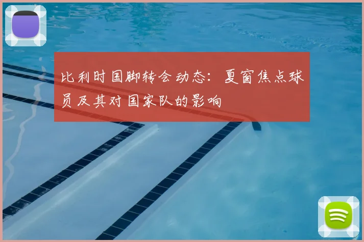 比利时国脚转会动态：夏窗焦点球员及其对国家队的影响