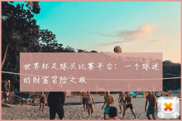 世界杯足球买比赛平台：一个球迷的财富冒险之旅